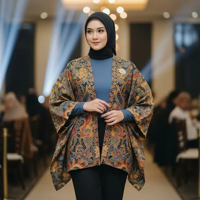 Model Atasan Batik Hijab Modern
