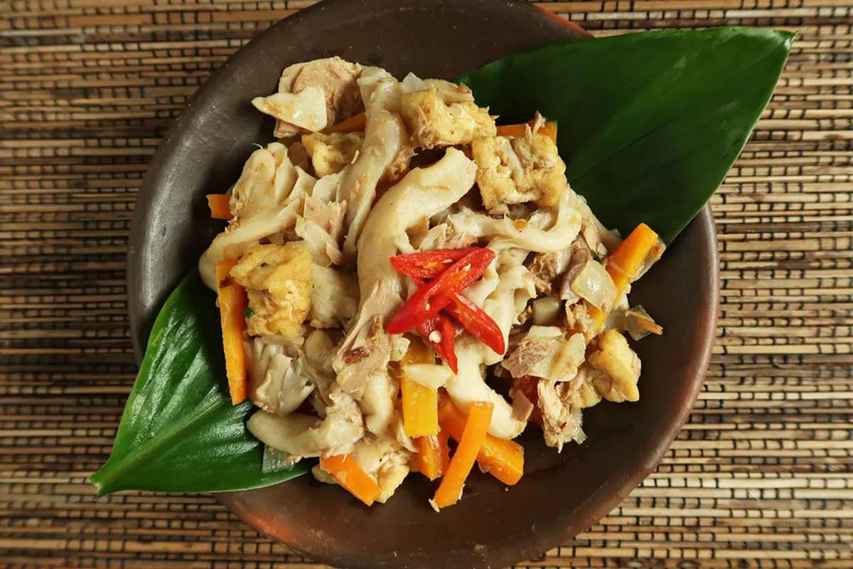 Tumis jamur dan tahu