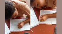 Viral, Anak Ini Punya Kebiasaan Menulis Terbalik dan Rapi Banget