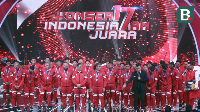 Foto: Timnas Indonesia U-16 Hadiri Acara Konser 17an Indonesia Juara