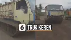 Truk pengangkut ini mempunyai penggerak kaki tak lazim.