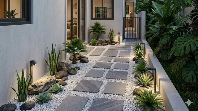 Layout Taman Batu Minimalis yang Elegan