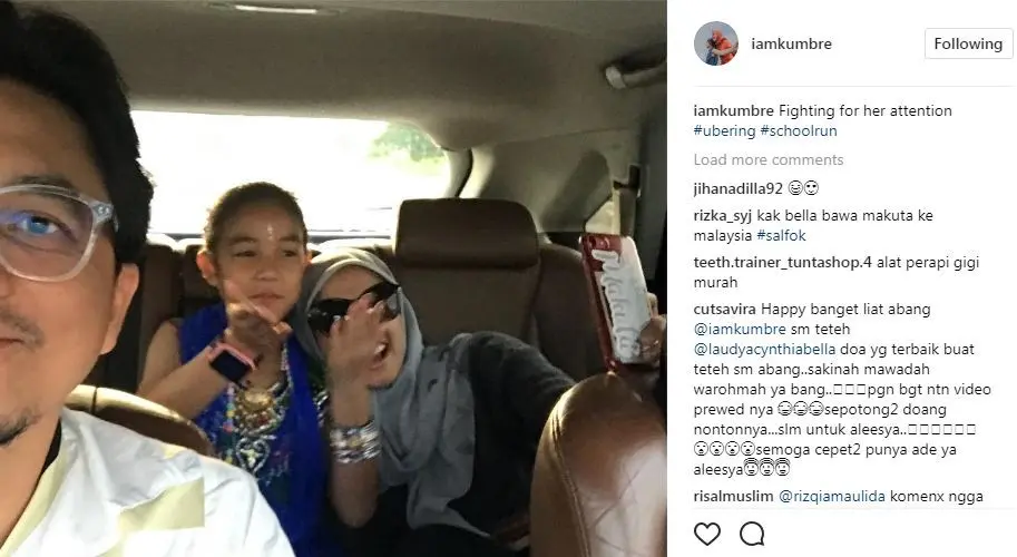 Kebahagiaan keluarga kecil Laudya Cynthia Bella dan Engku Emran.