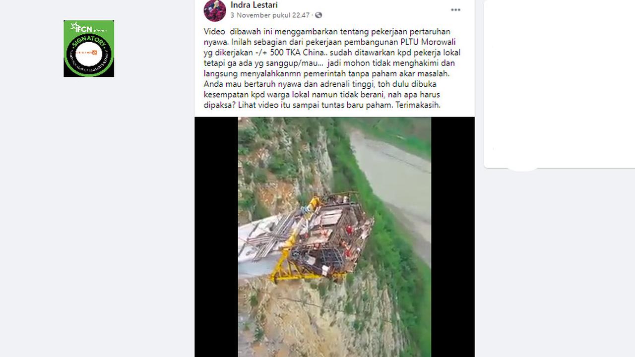 Penelusuran Video Pengerjaan PLTU Morowali oleh TKA China