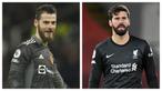 Liga Inggris hanya diwakili dua kiper dalam daftar 5 kiper dengan clean sheet terbanyak di liga top Eropa. Tak ada nama David De Gea dan Alisson Becker, dua kiper top di Liga Inggris. Berikut daftar lengkapnya yang dipuncaki oleh kiper Sevilla, Yassine Bounou. (Kolase AFP)