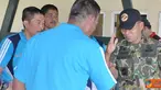 Citizen6, Surabaya: Wadan Kobangdikal Brigjen TNI (Mar) S Panjaitan saat hadir di tenntis farewell game Brigjen TNI (Mar) P Verry Kunto di lapangan tenis Kobangdikala, kesatrian Bumimoro. (Pengirim: Penkobangdikal).