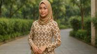 10 Model Gamis Motif Etnik atau Tradisional, Elegan dan Tetap Kekinian (sumber:AI)