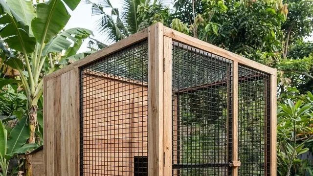 Desain Kandang Ayam Kombinasi Kayu dan Kawat Galvanis Premium
