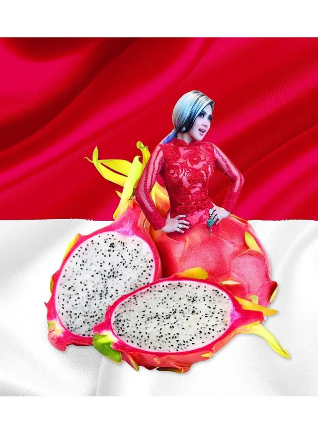 6 Editan Fashion Syahrini dengan Makanan Ini Bikin Tepuk Jidat