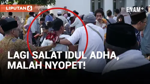 VIDEO: Astagfirullah, Copet Berkeliaran saat Salat Idul Adha