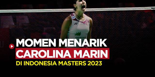 VIDEO: Momen Teriakan Carolina Marin Saat Kalahkan Wakil Denmark di Indonesia Masters 2023
