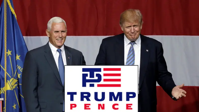 Logo Kampanye Mirip 'Penis' Donald Trump dan Mike Pence