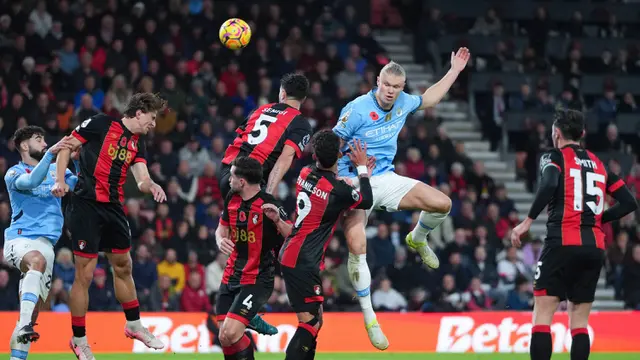 Foto: Frustrasi Erling Haaland Karena Dijaga Ketat Hingga Gagal Cetak Gol, Manchester City Keok di Markas Bournemouth