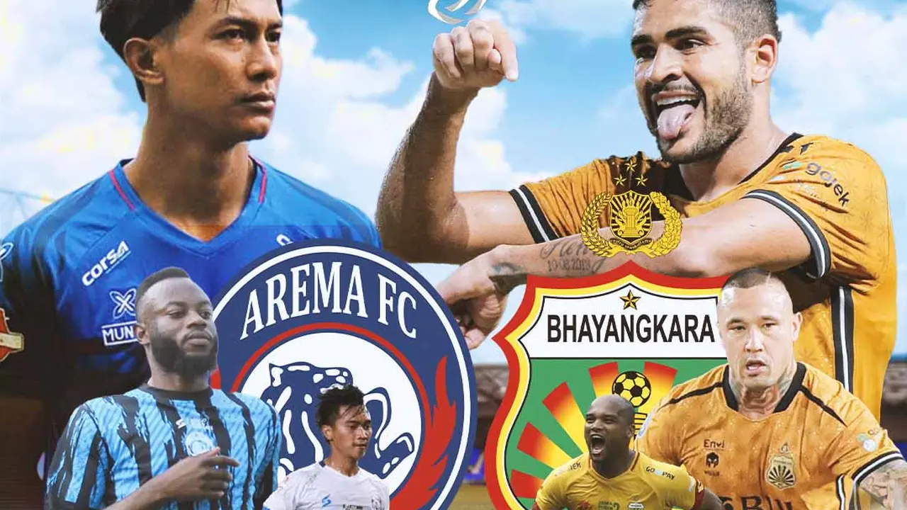 BRI Liga 1 - Duel Antarlini - Arema FC Vs Bhayangkara FC