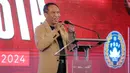 <p>Wakil Ketua PSSI, Zainudin Amali memberikan sambutan dalam acara penandatanganan kerjasama antara Bank Mandiri dan PSSI di Plaza Mandiri, Senayan, Jakarta, Jumat (23/08/2024). (Bola.com/Bagaskara Lazuardi)</p>