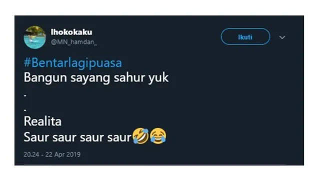 Drama Netizen soal Bentar Lagi Puasa Ini Bikin Nyesek