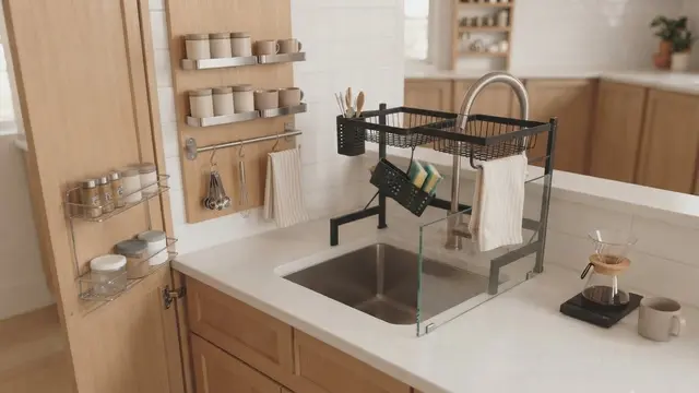 Cara Membuat Area Cuci Piring di Dapur Sempit agar Tidak Mudah Becek