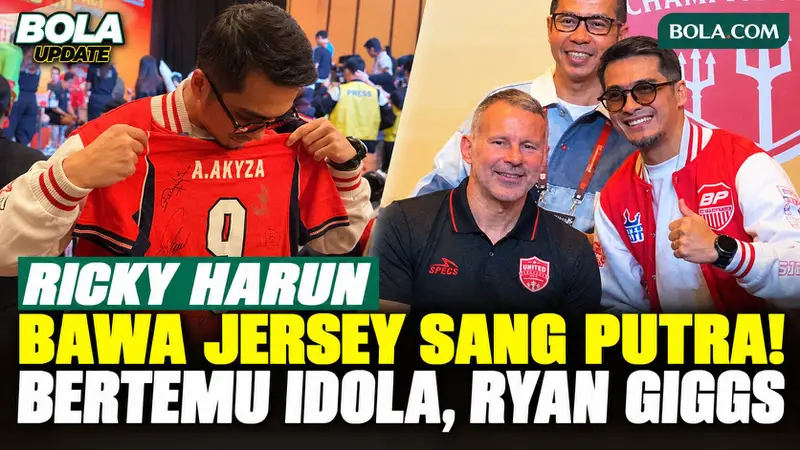 Ricky Harun Kembali Bertemu Ryan Giggs dan Edwin van der Sar, Jersey Putranya Ditandatangani 7 Legenda MU