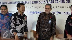 Suasana Public Expose penawaran obligasi Bank Sulselbar di Jakarta,Jumat (17/6). PT Bank Sulselbar menerbitkan obligasi melalui Penawaran Umum Berkelanjutan. (Liputan6.com/Angga Yuniar)