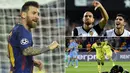 Berikut ini klasemen top scorer La Liga Spanyol 2017/2018 hingga pekan ke-11 yang dipimpin oleh bintang Barcelona, Lionel Messi. (Kolase foto-foto dari AFP)