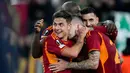 Kemenangan ini membuka peluang AS Roma lolos ke babak 8 Besar Liga Europa 2023/2024. (AP Photo/Alessandra Tarantino)