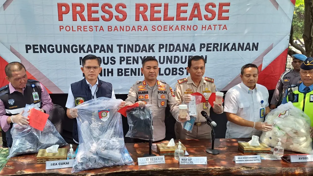 Polres Bandara Soetta menggagalkan penyelundupan benih lobster ke Singapura.