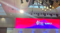 KTT T20 digelar di Nusa Dua, Bali pada 4-6 September 2022 yang bertujuan untuk menjadih wadah para analis dalam memberikan rekomendasi kepada para pemimpin dunia jelang Leaders Summit di November mendatang. (Liputan6/Benedikta Miranti T.V)