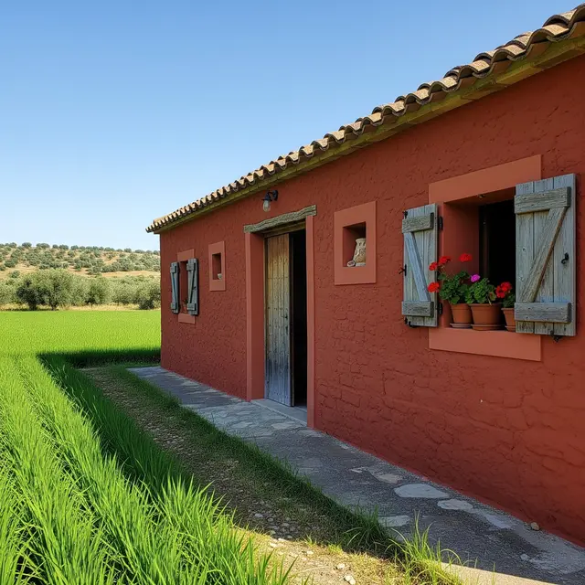 Warna Cat untuk Rumah di Dekat Sawah (Image by Gemini AI)