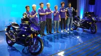 Peluncuran New Yamaha Rp 25 dan R3 di Jakarta, Kamis (11/10/2018). (Septian/Liputan6.com)