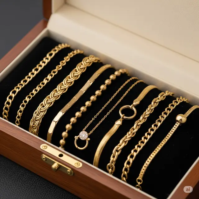 Gelang 6 Gram Model Rantai Emas untuk Tangan Kurus