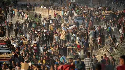 Warga Palestina terus menjadi korban dalam proses distribusi bantuan yang dikelola Yayasan Kemanusiaan Gaza (GHF) yang kontroversial di Jalur Gaza. (Eyad BABA/AFP)
