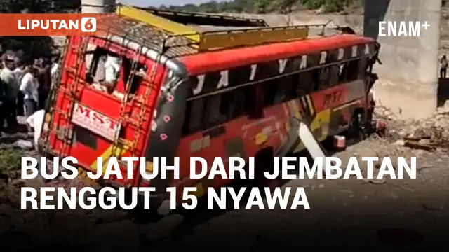 Bus Jatuh dari Jembatan Tewaskan 15 Penumpang di India
