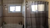 Tirai kamar mandi seperti ilusi optik ini malah bikin deg-degan. (Sumber: Boredpanda)