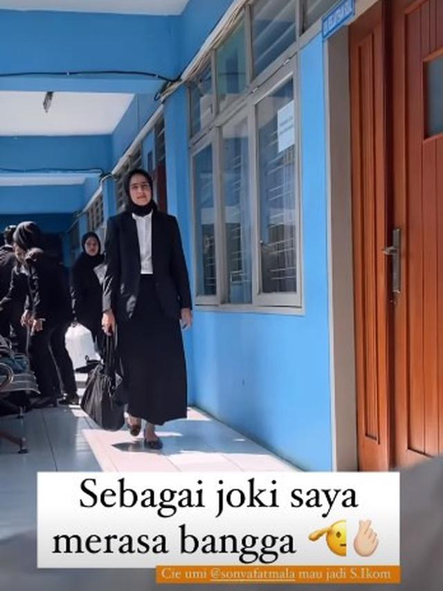 8 Potret Sonya Fatmala Lulus Sidang Skripsi di Usia 30 Tahun, Tetap Bangga