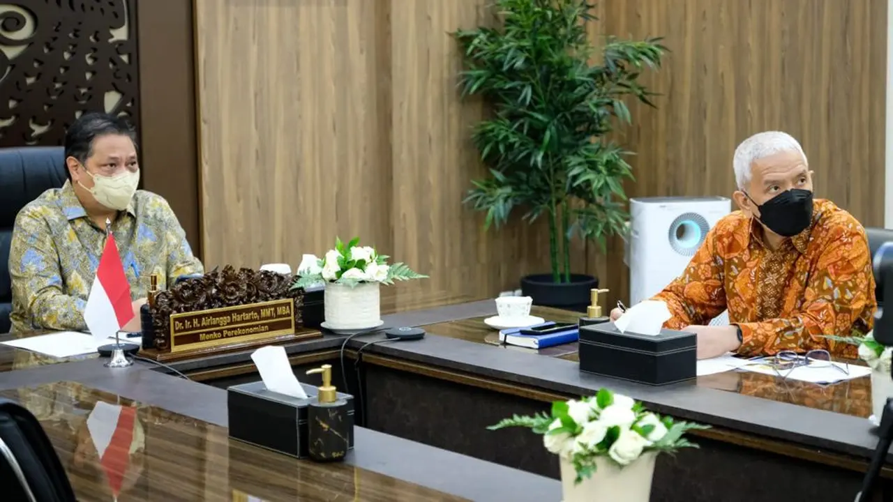 Menteri Koordinator Bidang Perekonomian Airlangga Hartarto, menerima audiensi Ikatan Pedagang Pasar Indonesia (IKAPPI) secara virtual, pada Selasa (21/09). Dok Kemenkoperekonomian