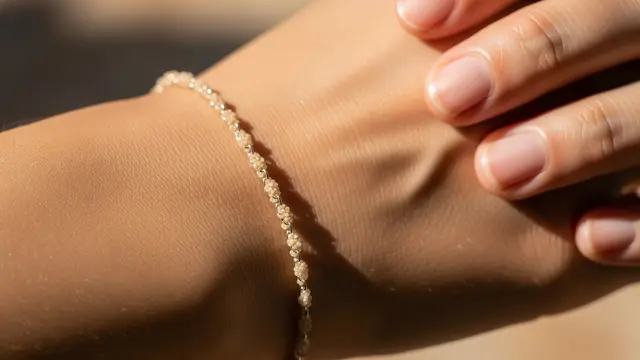 Model Gelang Rantai Pasir yang Berkilau Lembut