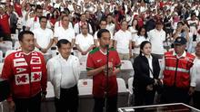 Presiden Joko Widodo (Jokowi) meresmikan Stadion Utama Gelora Bung Karno (SUGBK) pada Senin, (14/1/2018) malam. (Deny/Liputan6.com)