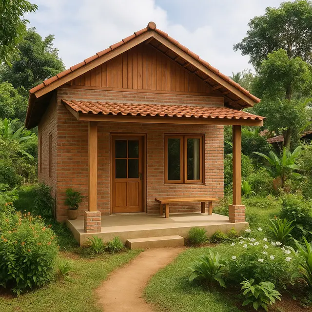 Inspirasi Rumah Sederhana Indonesia di Desa dengan Desain Minimalis dan Teras Mini