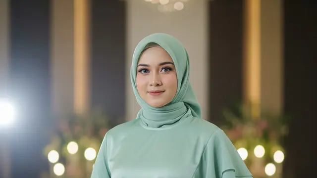 Gamis Satin Polos Kombinasi Chiffon Elegan