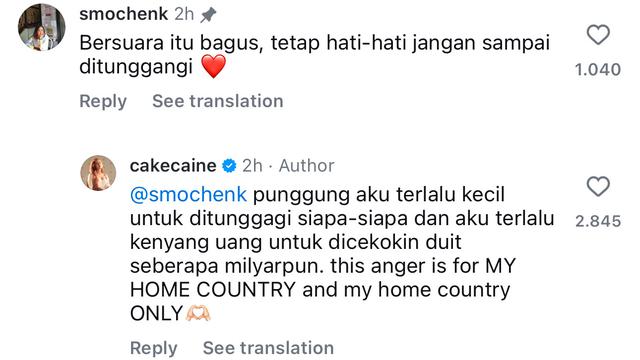 Potret Nadin tampil di Lalala Fest 2024 (Dok. Instagram @cakecaine)