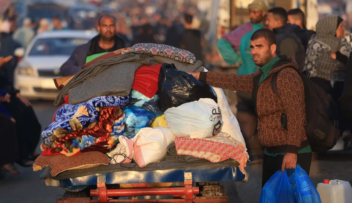 Israel dan Hamas setuju menerapkan gencatan senjata selama empat hari. (Mahmud HAMS/AFP)