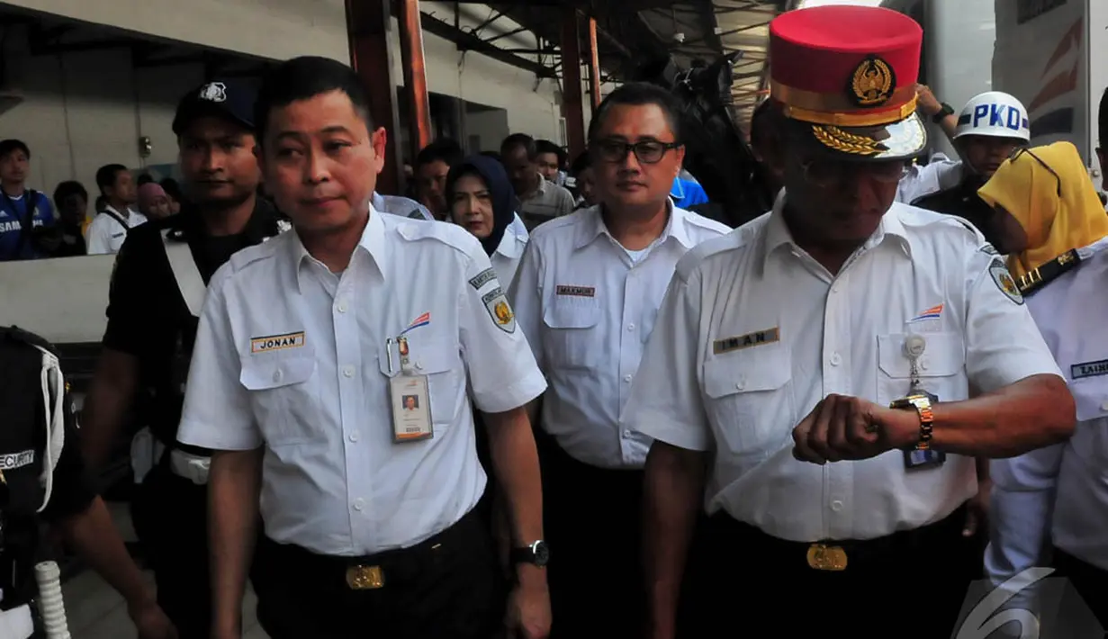 Acara peluncuran ini dihadiri jajaran direksi dan komisaris dari KAI, Jakarta, (18/10/14). (Liputan6.com/Johan Tallo)