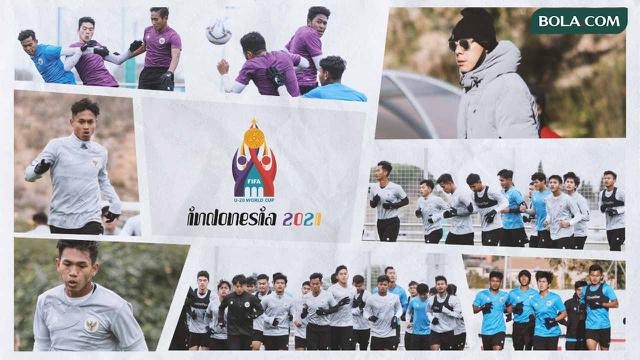 Kolase - Timnas Indonesia U-19, Shin Tae-yong, Logo Piala Dunia U-20 2021