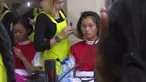Wajah tegang mewarnai sejumlah personel Paskibraka 2016 saat akan menuju Istana Negara, termasuk pembawa bendera Nilam Sukma Pawening