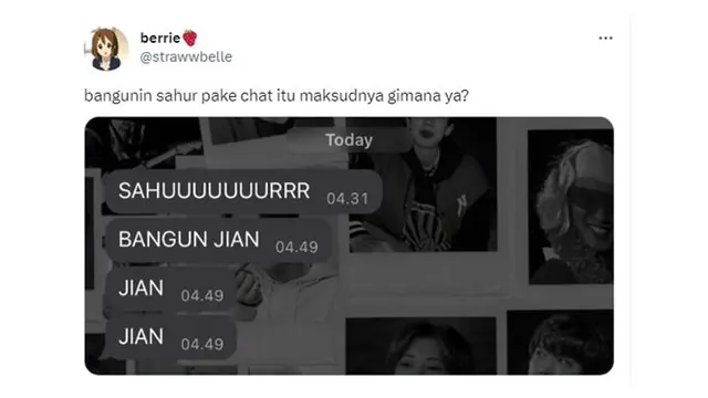 8 Chat Bangunin Pacar Sahur Ini Bikin Senyum Sendiri
