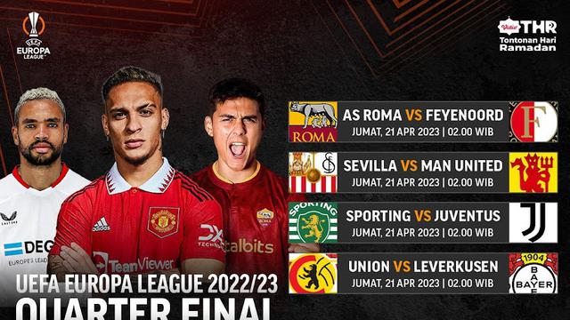 Daftar Pertandingan Liga Europa Babak 8 Besar Leg Kedua di Vidio Pekan Ini