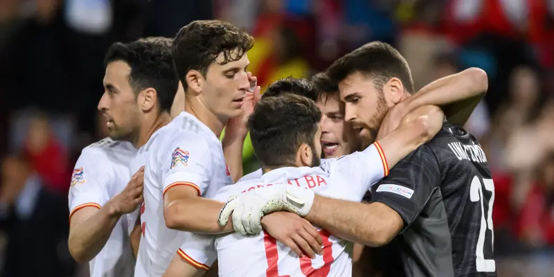 FOTO: Spanyol Menang Tipis Lawan Swiss di UEFA Nations League