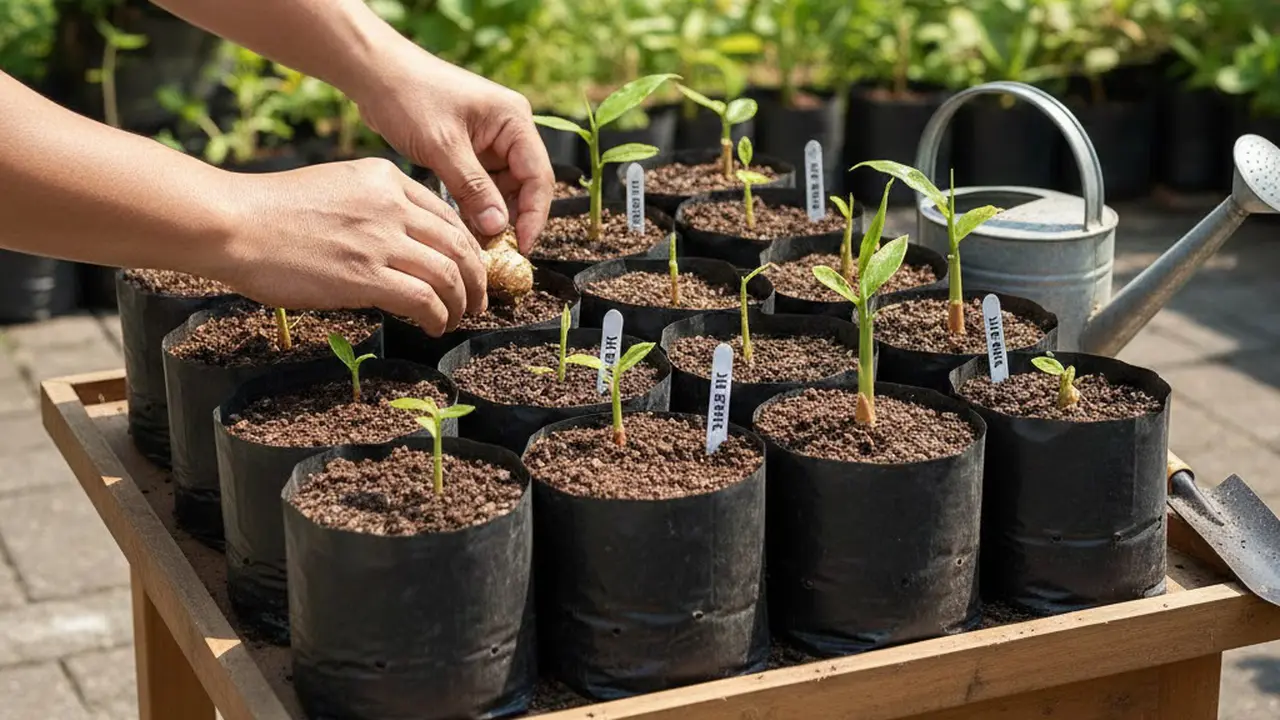 1. Persiapan Alat dan Bahan Menanam Jahe di Polybag