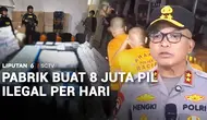 Pabrik Buat 8 Juta Pil Ilegal per Hari