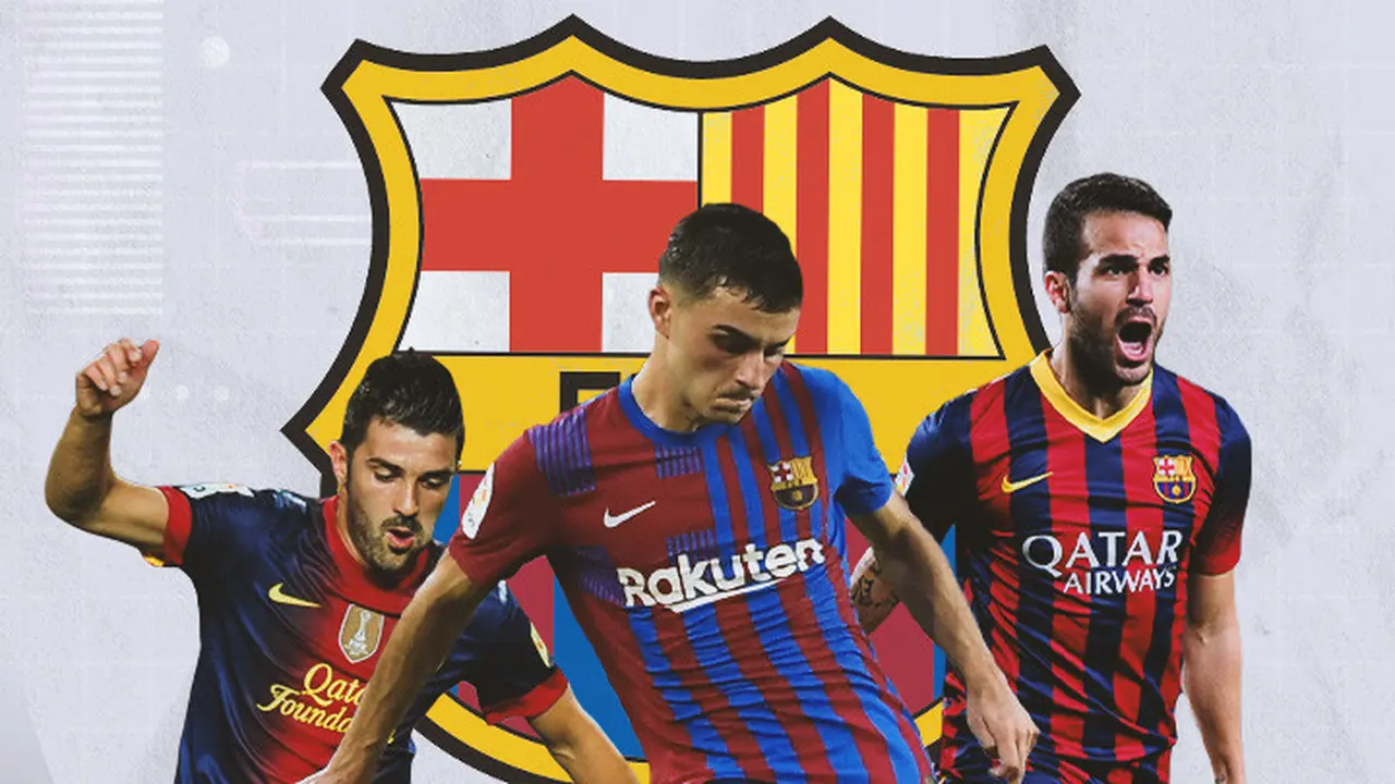 Barcelona - David Villa, Pedri, Cesc Fabregas